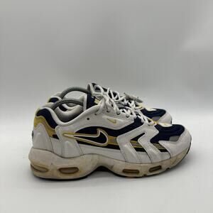 Mens 9 Nike Air Max 96 Goldenrod White 90s Style Athletic Sneakers CZ1921-100
